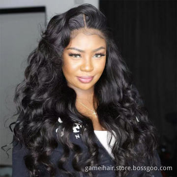 Cheap HD Lace Frontal Closure Wig Vendor Body Wave Brazilian Virgin Human Hair Full Transparent Lace Front Wig No Shedding